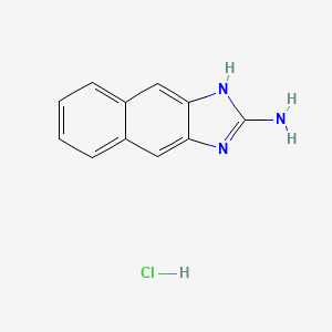 molecular formula C11H10ClN3 B12958566 1H-Naphtho[2,3-d]imidazol-2-amine xhydrochloride 