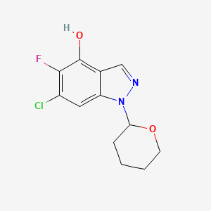 6-Chloro-5-fluoro-1-(tetrahydro-2H-pyran-2-yl)-1H-indazol-4-ol