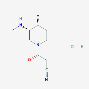 3-((3R,4R)-4-methyl-3-(methylamino)piperidin-1-yl)-3-oxopropanenitrile hydrochloride