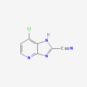 molecular formula C7H3ClN4 B12958609 7-Chloro-3H-imidazo[4,5-b]pyridine-2-carbonitrile 