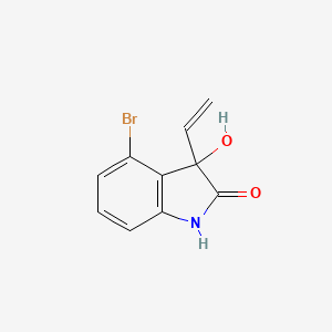 molecular formula C10H8BrNO2 B12958624 4-Bromo-3-hydroxy-3-vinylindolin-2-one CAS No. 1190319-55-1