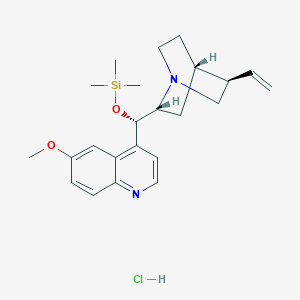 molecular formula C23H33ClN2O2Si B12958647 [(S)-[(2R,4S,5R)-5-ethenyl-1-azabicyclo[2.2.2]octan-2-yl]-(6-methoxyquinolin-4-yl)methoxy]-trimethylsilane;hydrochloride 