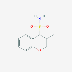 molecular formula C10H13NO3S B12958676 3-Methylchroman-4-sulfonamide 