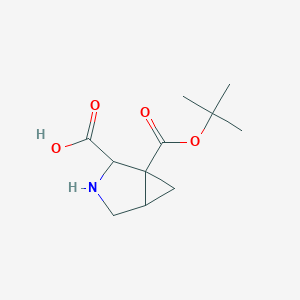 molecular formula C11H17NO4 B12958692 1-(tert-Butoxycarbonyl)-3-azabicyclo[3.1.0]hexane-2-carboxylic acid 