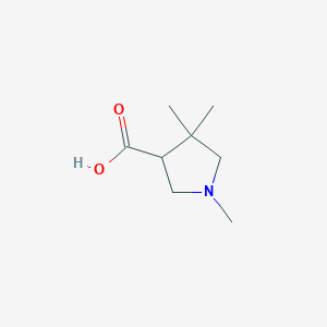 molecular formula C8H15NO2 B12958715 1,4,4-Trimethylpyrrolidine-3-carboxylic acid 