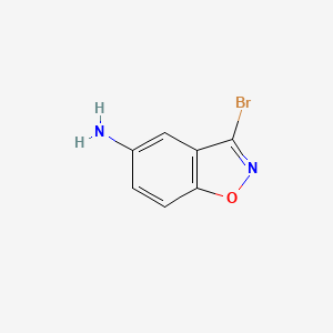 molecular formula C7H5BrN2O B12958738 3-Bromobenzo[d]isoxazol-5-amine 