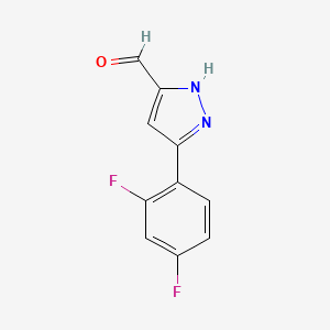 5-(2,4-Difluorophenyl)-1H-pyrazole-3-carbaldehyde