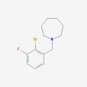 molecular formula C13H17BrFN B12958824 1-(2-Bromo-3-fluorobenzyl)azepane 