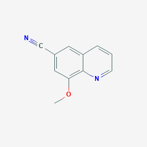 molecular formula C11H8N2O B12958826 8-Methoxyquinoline-6-carbonitrile 