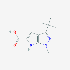 3-(tert-Butyl)-1-methyl-1,6-dihydropyrrolo[2,3-c]pyrazole-5-carboxylic acid