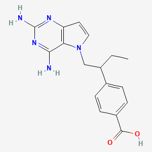 4-(1-(2,4-Diamino-5H-pyrrolo[3,2-d]pyrimidin-5-yl)butan-2-yl)benzoic acid