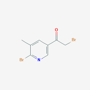 2-Bromo-1-(6-bromo-5-methylpyridin-3-yl)ethan-1-one