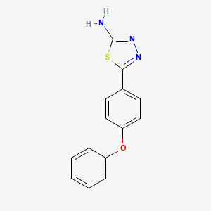 molecular formula C14H11N3OS B12958909 1,3,4-Thiadiazol-2-amine, 5-(4-phenoxyphenyl)- 