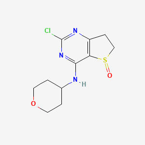 (R)-2-Chloro-4-((tetrahydro-2H-pyran-4-yl)amino)-6,7-dihydrothieno[3,2-d]pyrimidine 5-oxide