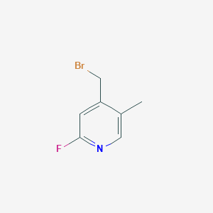 molecular formula C7H7BrFN B12958933 4-(Bromomethyl)-2-fluoro-5-methylpyridine 