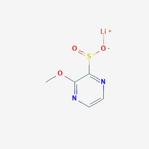 molecular formula C5H5LiN2O3S B12958946 Lithium 3-methoxypyrazine-2-sulfinate 