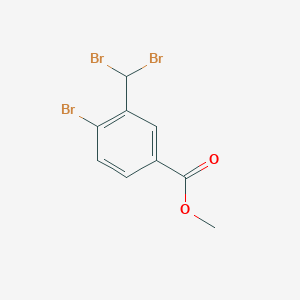 molecular formula C9H7Br3O2 B12958995 Methyl 4-bromo-3-(dibromomethyl)benzoate 