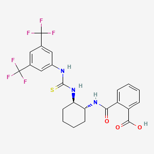 2-(((1R,2R)-2-(3-(3,5-Bis(trifluoromethyl)phenyl)thioureido)cyclohexyl)carbamoyl)benzoic acid