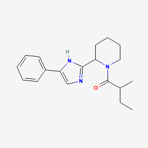 2-Methyl-1-(2-(4-phenyl-1H-imidazol-2-yl)piperidin-1-yl)butan-1-one