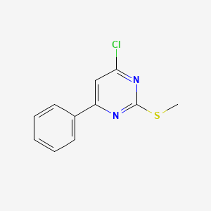 molecular formula C11H9ClN2S B1295906 4-Chloro-2-methylsulfanyl-6-phenylpyrimidine CAS No. 91063-60-4