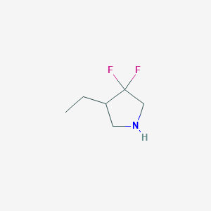 molecular formula C6H11F2N B12959061 4-Ethyl-3,3-difluoropyrrolidine 