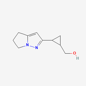 molecular formula C10H14N2O B12959106 (2-(5,6-Dihydro-4H-pyrrolo[1,2-b]pyrazol-2-yl)cyclopropyl)methanol 