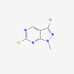 molecular formula C6H4BrClN4 B12959147 3-Bromo-6-chloro-1-methyl-pyrazolo[3,4-d]pyrimidine 