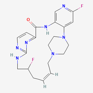 (6E)-9,21-Difluoro-2,3,8,9,10,11-hexahydro-5H-1,4-ethano-12,16-nitrilopyrido[3,4-i][1,3,8,11,14]pentaazacycloeicosin-17(18H)-one