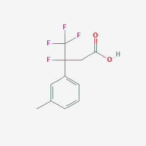 3,4,4,4-Tetrafluoro-3-(m-tolyl)butanoic acid