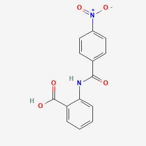 molecular formula C14H10N2O5 B1295918 2-[(4-Nitrobenzoyl)amino]benzoic acid CAS No. 6345-04-6