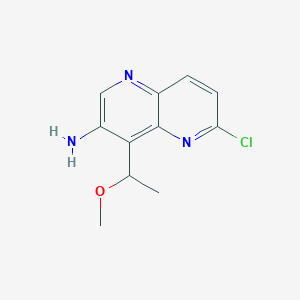 6-Chloro-4-(1-methoxyethyl)-1,5-naphthyridin-3-amine