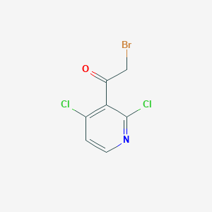 molecular formula C7H4BrCl2NO B12959218 2-Bromo-1-(2,4-dichloropyridin-3-yl)ethanone 