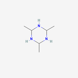 molecular formula C6H15N3 B12959240 2,4,6-Trimethyl-1,3,5-triazinane CAS No. 638-14-2