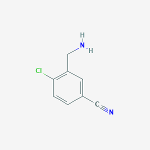 molecular formula C8H7ClN2 B12959288 3-(Aminomethyl)-4-chlorobenzonitrile 