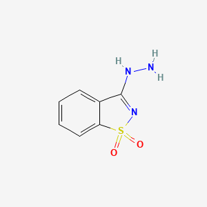 molecular formula C7H7N3O2S B1295929 3-Hydrazino-1,2-benzisothiazole 1,1-dioxide CAS No. 6635-42-3