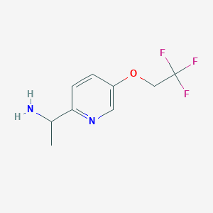 molecular formula C9H11F3N2O B12959305 1-(5-(2,2,2-Trifluoroethoxy)pyridin-2-yl)ethan-1-amine 