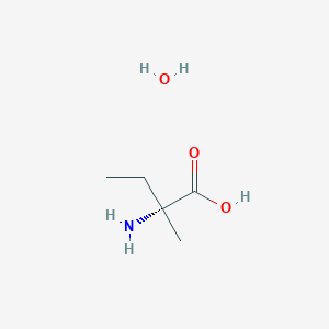 molecular formula C5H13NO3 B12959341 (R)-2-Amino-2-methylbutanoic acid hydrate 