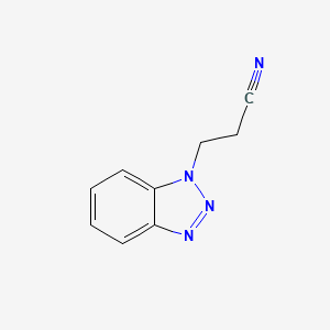 molecular formula C9H8N4 B1295936 3-(1H-1,2,3-benzotriazol-1-yl)propanenitrile CAS No. 6946-09-4