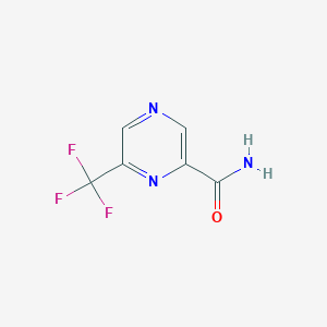 molecular formula C6H4F3N3O B12959369 6-(Trifluoromethyl)pyrazine-2-carboxamide 