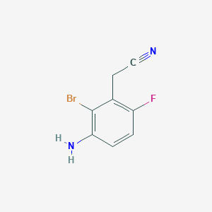 2-(3-Amino-2-bromo-6-fluorophenyl)acetonitrile