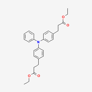 molecular formula C28H31NO4 B12959476 Diethyl 3,3'-((phenylazanediyl)bis(4,1-phenylene))dipropanoate 