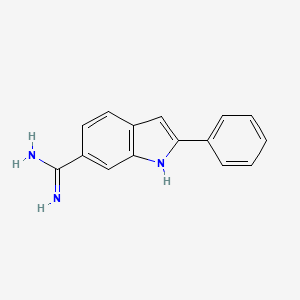 molecular formula C15H13N3 B12959487 2-phenyl-1H-indole-6-carboximidamide CAS No. 93490-77-8