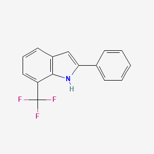 molecular formula C15H10F3N B12959513 2-Phenyl-7-(trifluoromethyl)-1H-indole 