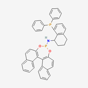 N-(8-diphenylphosphanyl-1,2,3,4-tetrahydronaphthalen-1-yl)-12,14-dioxa-13-phosphapentacyclo[13.8.0.02,11.03,8.018,23]tricosa-1(15),2(11),3,5,7,9,16,18,20,22-decaen-13-amine