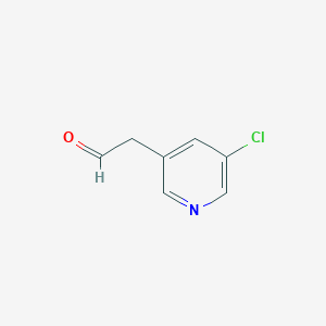 molecular formula C7H6ClNO B12959541 2-(5-Chloropyridin-3-yl)acetaldehyde 