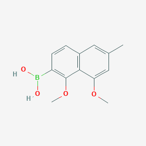 molecular formula C13H15BO4 B12959555 (1,8-Dimethoxy-6-methylnaphthalen-2-yl)boronic acid 