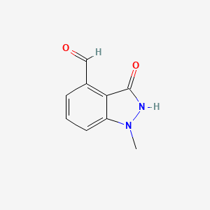 1-Methyl-3-oxo-2,3-dihydro-1H-indazole-4-carbaldehyde