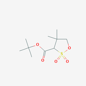 molecular formula C10H18O5S B12959615 tert-Butyl 4,4-dimethyl-1,2-oxathiolane-3-carboxylate 2,2-dioxide 