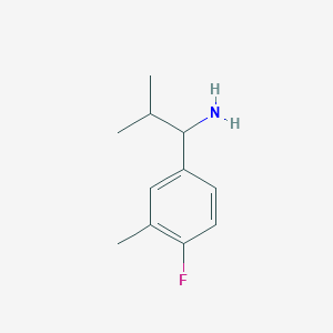 1-(4-Fluoro-3-methylphenyl)-2-methylpropan-1-amine