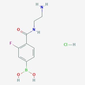 (4-((2-Aminoethyl)carbamoyl)-3-fluorophenyl)boronic acid hydrochloride